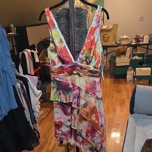 Colorful Backless Dress